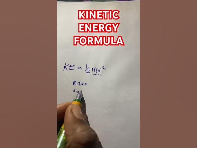 'Video thumbnail for Kinetic Energy Formula'