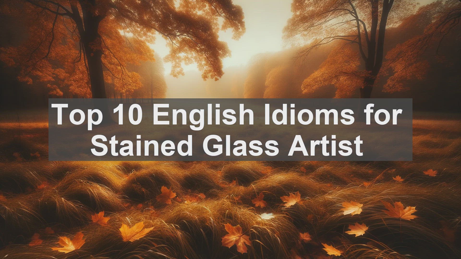 'Video thumbnail for Top 10 English Idioms for Stained Glass Artist'