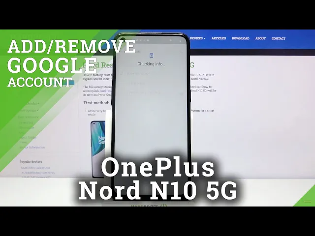 Video thumbnail for How to Add & Remove Google Account in OnePlus Nord N10 5G – Delete Google User