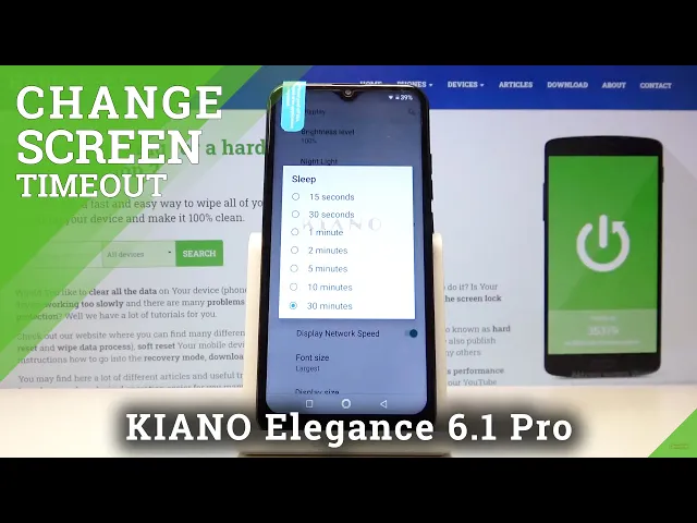 Video thumbnail for How to Change Screen Timeout on KIANO Elegance 6.1 Pro – Display Settings