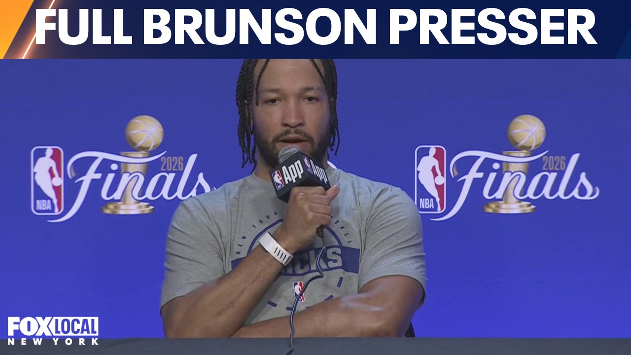Video thumbnail for 'It's pretty surreal': Jalen Brunson on historic father-son NBA Finals legacy with the Knicks
