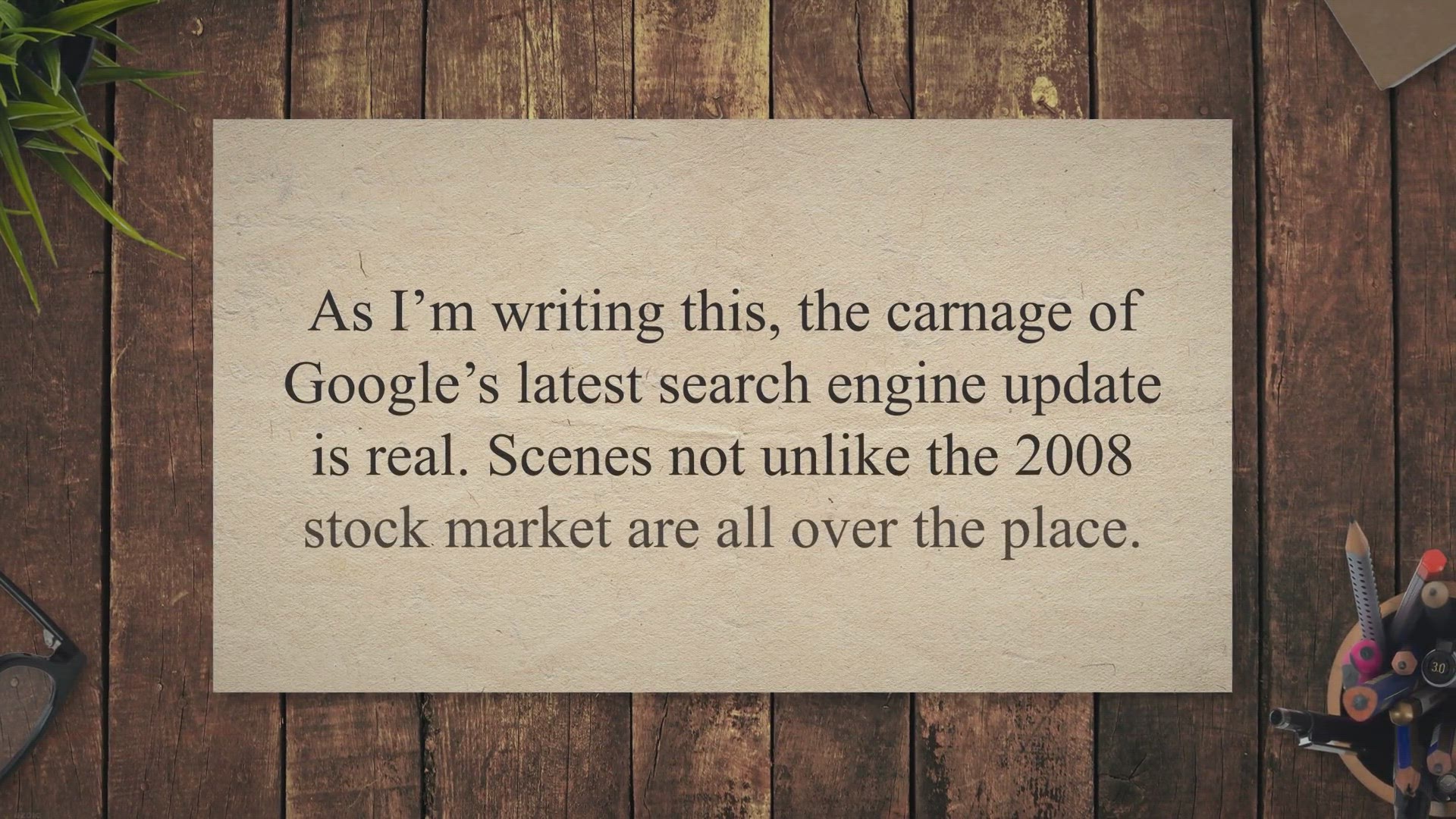 Video thumbnail for Why You Should Focus On Your Reader Instead Of Search Engines To Win The SERP (NOSEO Manifesto)