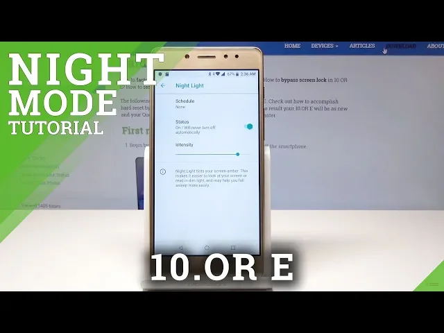 Video thumbnail for How to Enable Night Light in 10.OR E - Night Mode Activation