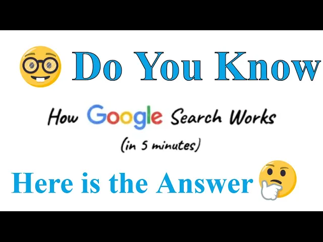 Video thumbnail for How Google Search Works (Google Search Engine Working) #GoogleSearch 2024