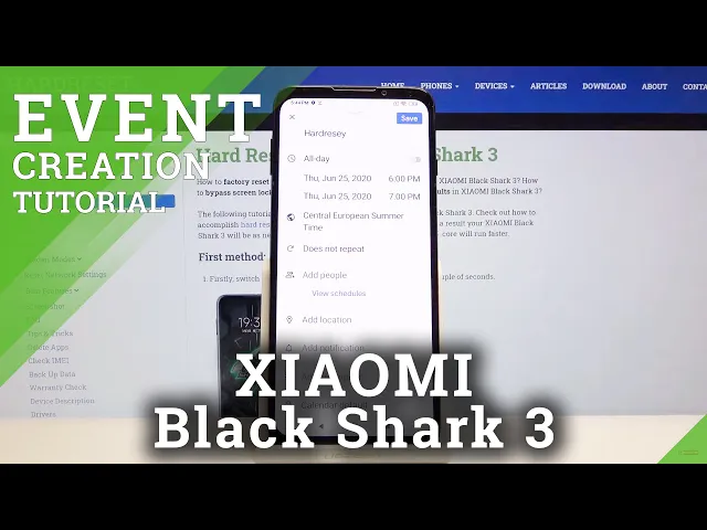 Video thumbnail for How to Add Event to Calendar in Xiaomi Black Shark 3 – Create Events