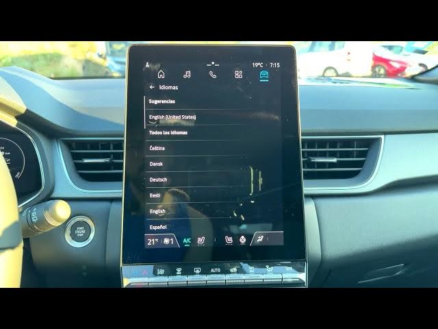 Video thumbnail for Renault Captur – How to Change Language