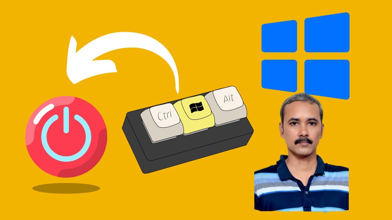'Video thumbnail for How to Turn Off or Shutdown Windows 10 PC with a Keyboard Shortcut | GearUpWindows Tutorial'