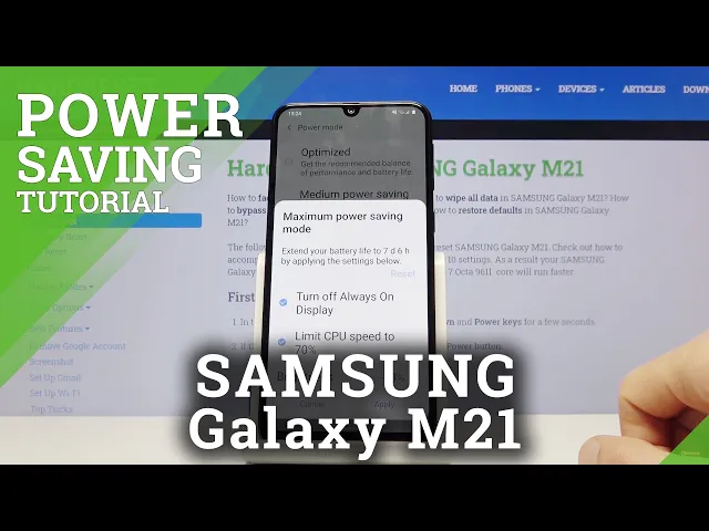Video thumbnail for How to Enable Power Saver in SAMSUNG Galaxy M21 – Save Battery Power