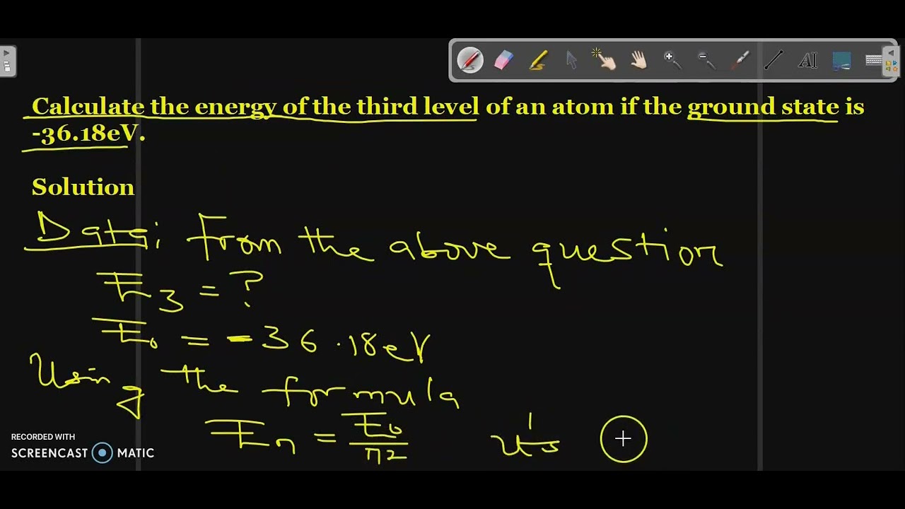 'Video thumbnail for Energy State | Calculating Energy level from ground state in physics'