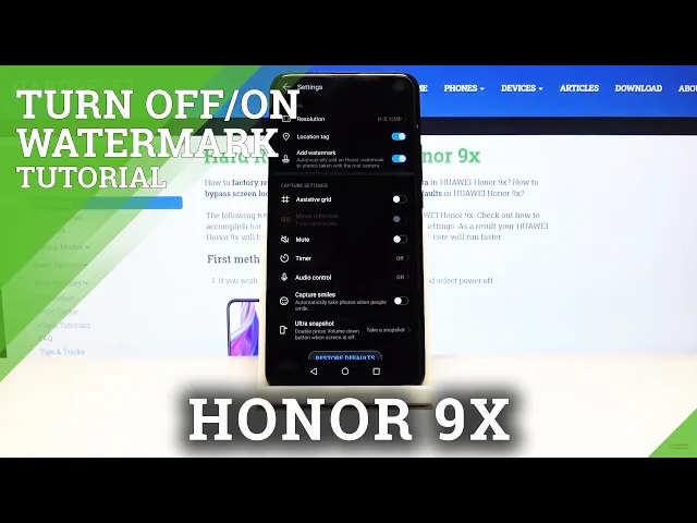 Video thumbnail for How to Remove Camera Watermark on Honor x9 - Advanced Camera Settings