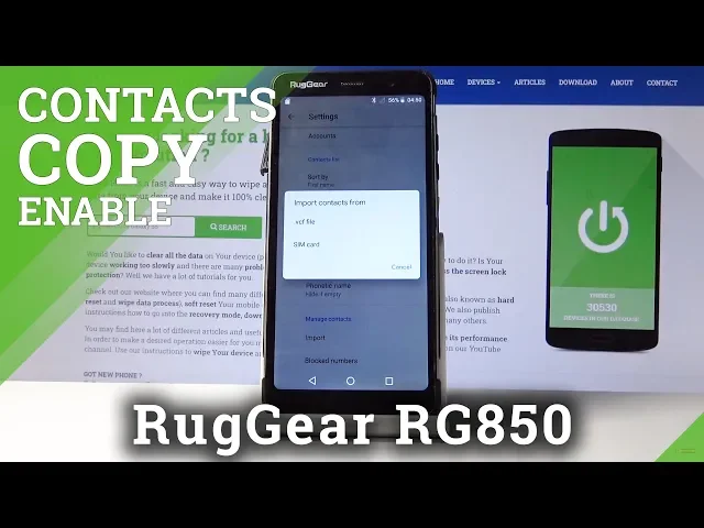 Video thumbnail for How to Copy Contacts on RUGGEAR RG850 – Import / Export Number