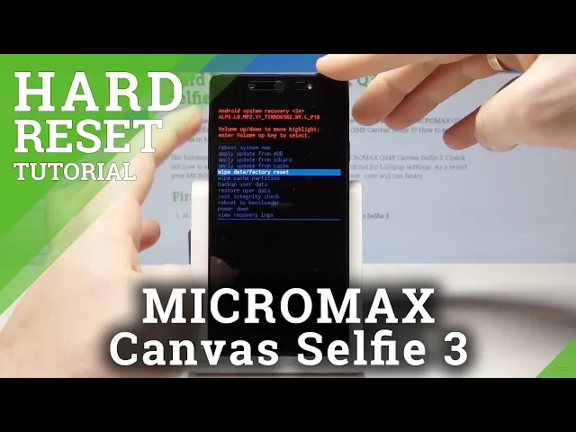 Video thumbnail for How to Hard Reset MICROMAX Canvas Selfie 3 - Remove Screen Lock / Wipe Data by Recovery Mode