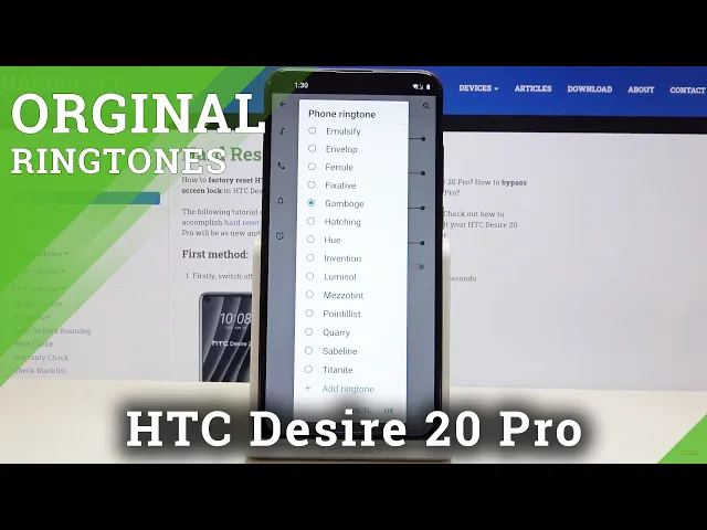 Video thumbnail for How to Change Ringtone in HTC Desire 20 Pro – Find Ringtone List