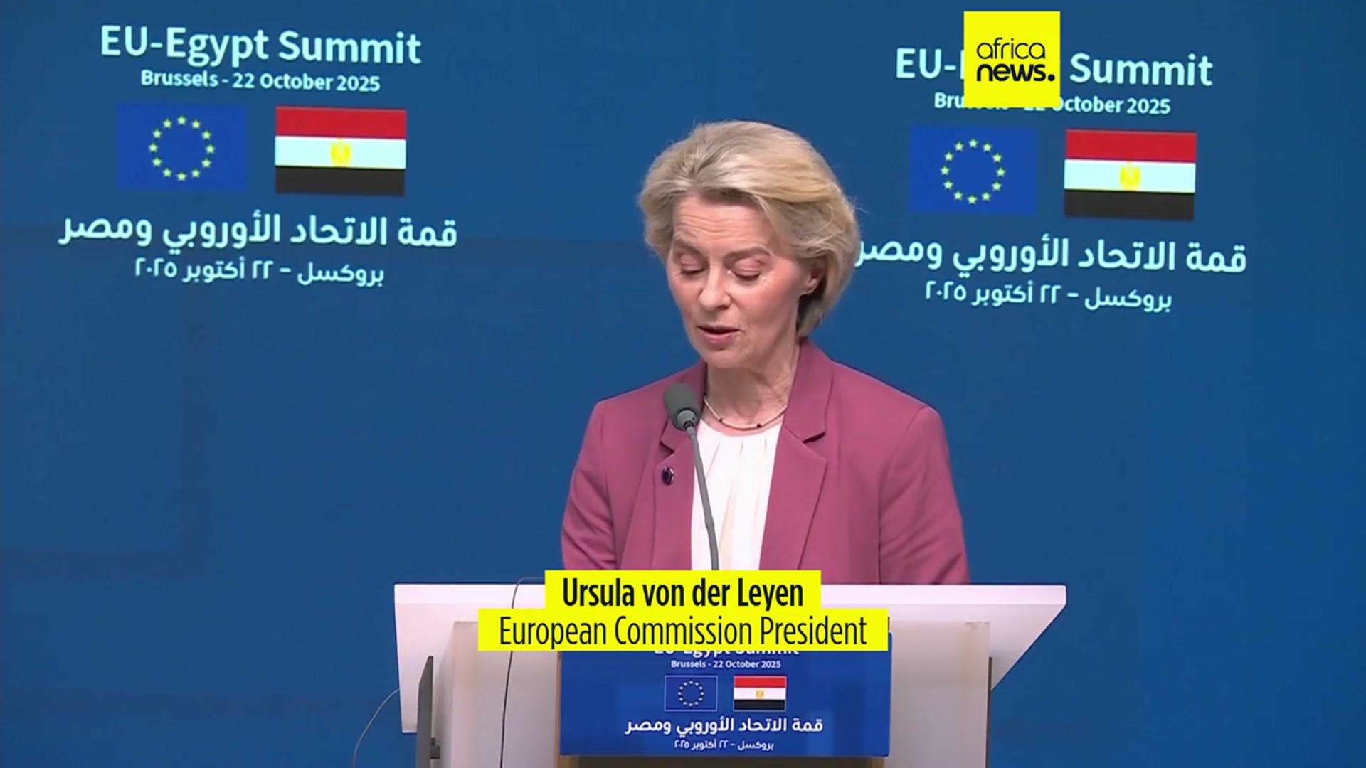 'Video thumbnail for Egypt, EU hold first-ever summit to deepen ties on trade, security, and migration'