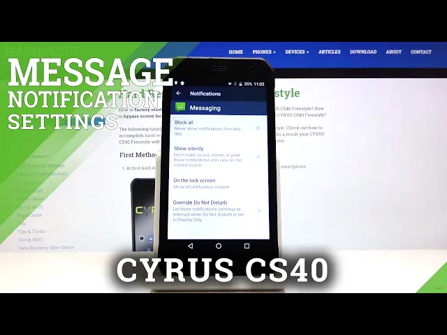 Video thumbnail for How to Change Messages Notifications in CYRUS CS40 – Message Notifications