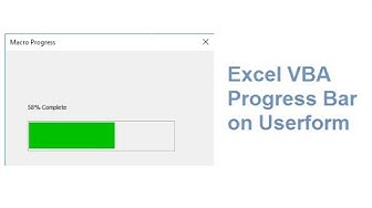 Video thumbnail for Excel VBA Progress Bar on Userform