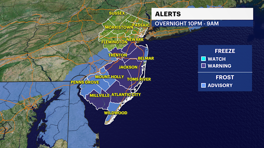 Video thumbnail for Widespread frost set to impact NJ Saturday night before sunny, warmer Sunday