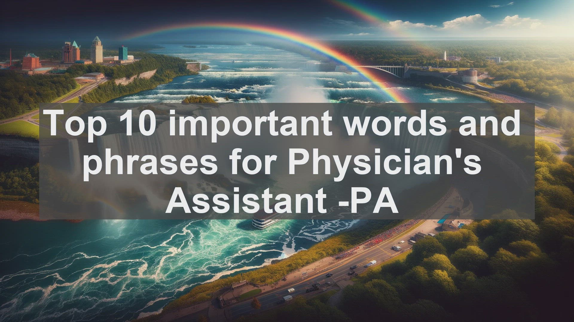 'Video thumbnail for Top 10 important words and phrases for Physicians Assistant PA'