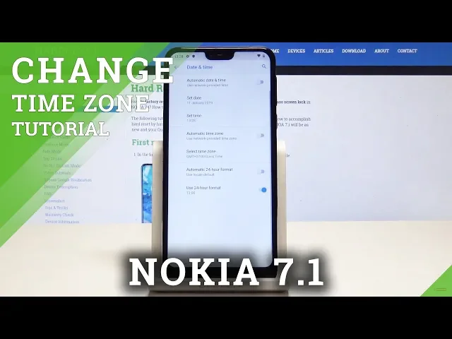 Video thumbnail for How to Change Date & Time in NOKIA 7.1 - Select Time Zone