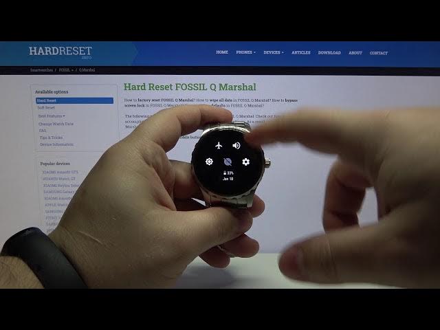 Video thumbnail for How to Turn on Airplane Mode on FOSSIL Q Marshal – Switch On Fly Mode