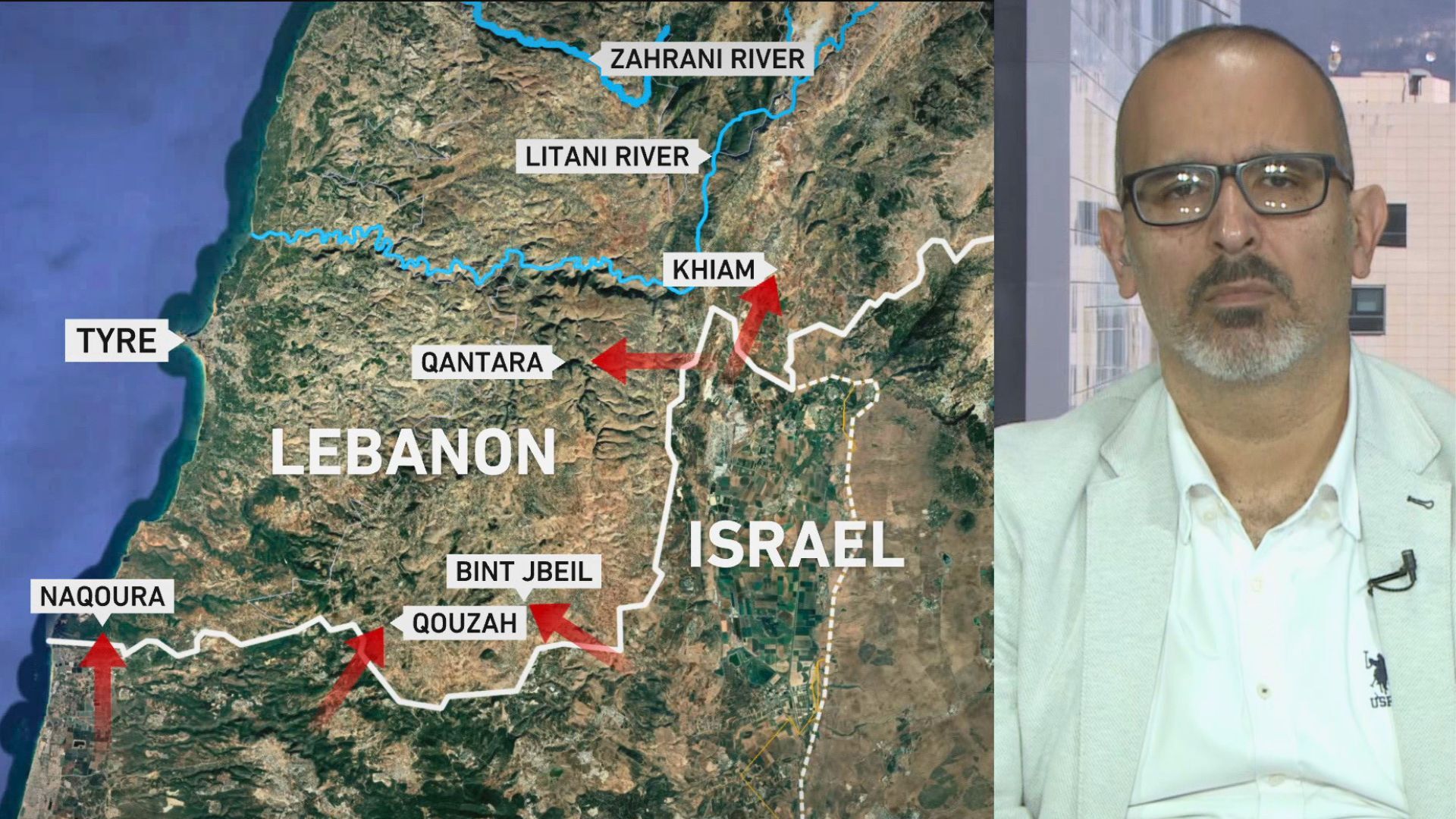 Video thumbnail for Hezbollah will let Israel reach the Lebanon's Litani River – but not hold it, analyst says