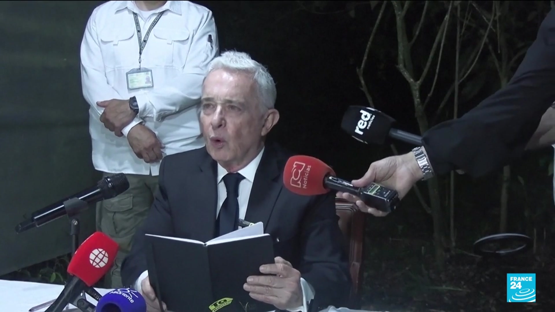 'Video thumbnail for Colombian court overturns ex-president Uribe's fraud and witness tampering conviction'