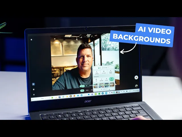 Video thumbnail for How To Use AI Video Chat Backgrounds On Chromebook Plus