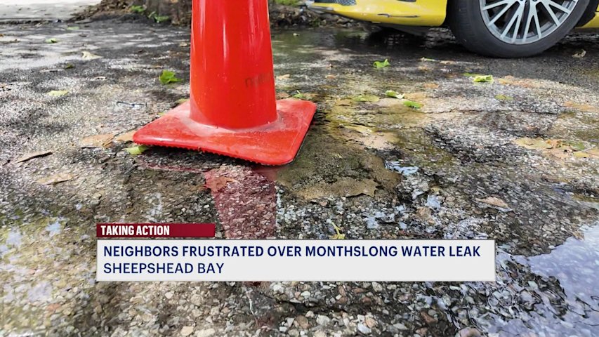 Video thumbnail for Sheepshead Bay neighbors frustrated over monthslong water leak