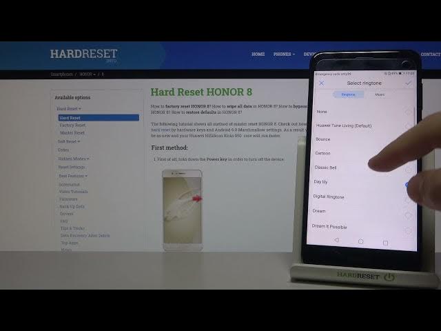 Video thumbnail for How to Choose New Ringtone in Honor 8 – Change Ringtone