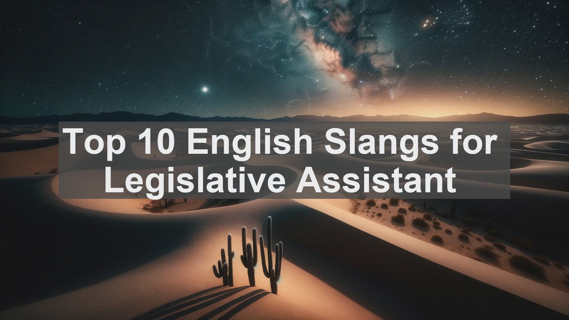 'Video thumbnail for Top 10 English Slangs for Legislative Assistant'