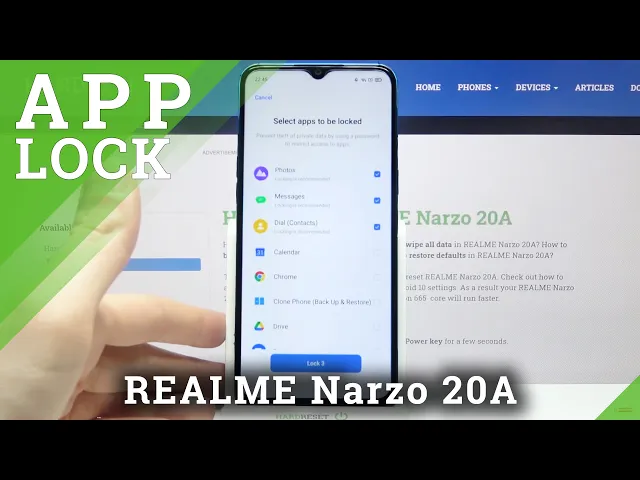 Video thumbnail for How to Set Up App Lock – Touch ID for Apps on REALME Narzo 20A