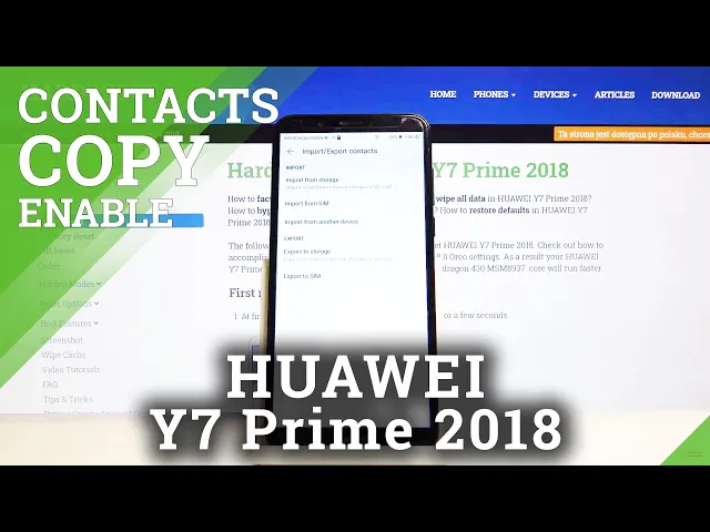 Video thumbnail for How to Copy Contacts in HUAWEI Y7 Prime 2018 – Relocate Contacts