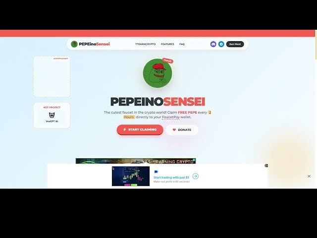 Video thumbnail for New $PEPE FaucetPay Faucet Site - No Shortlink: Earn FREE #PEPECOIN in 2025 | LIVE Payment Proof