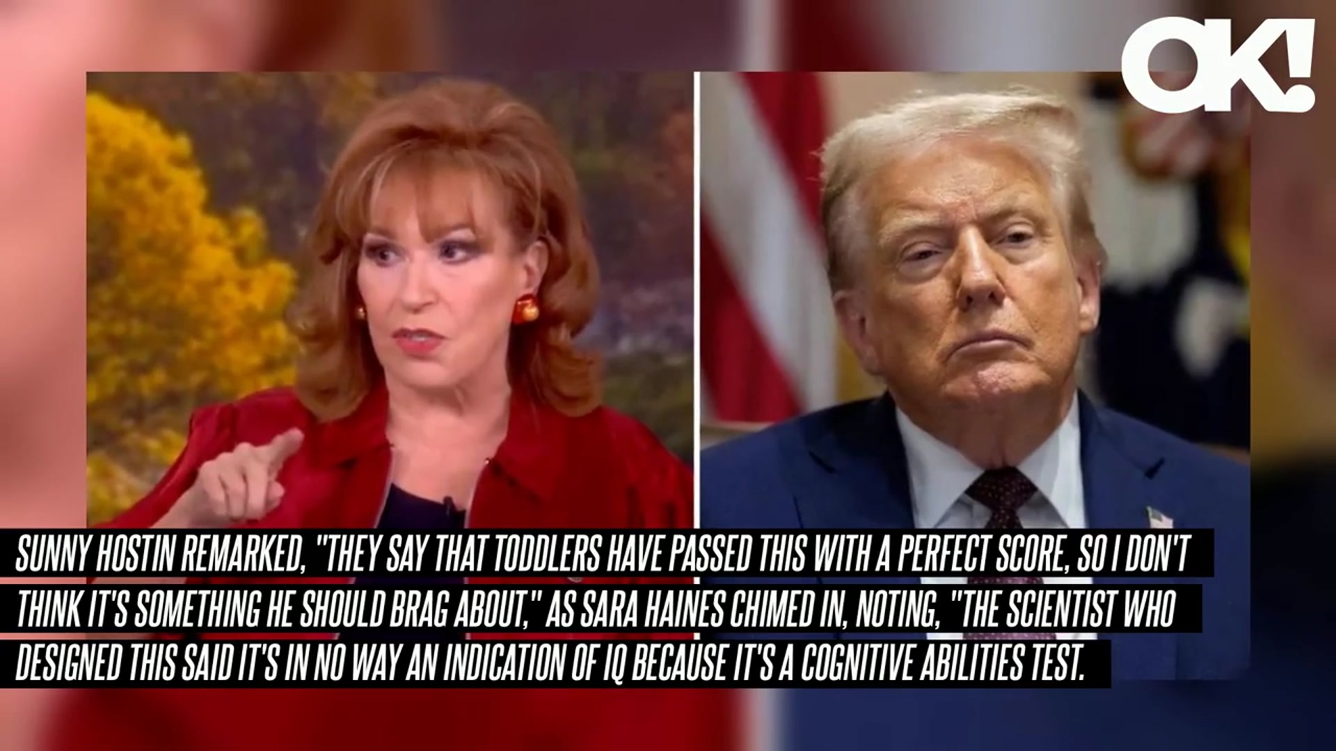 'Video thumbnail for Joy Behar Admits It 'Frightens' Her That President Donald Trump Mixed Up Cognitive Ability Check With IQ Test:'