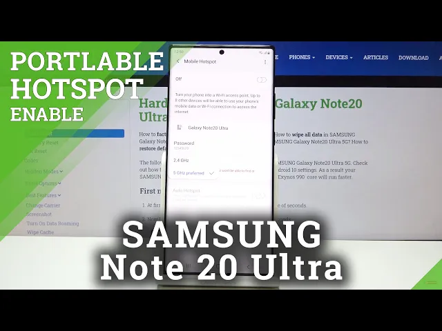 Video thumbnail for How to Enable Portable Hotspot in SAMSUNG Galaxy Note 20 Ultra – Share Internet