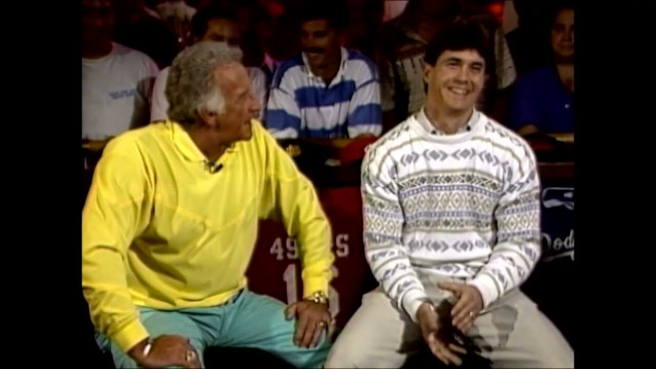 'Video thumbnail for Bob Uecker introduces Buddy Biancalana from Kansas City Royals on The All New Bob Uecker Sports Show'