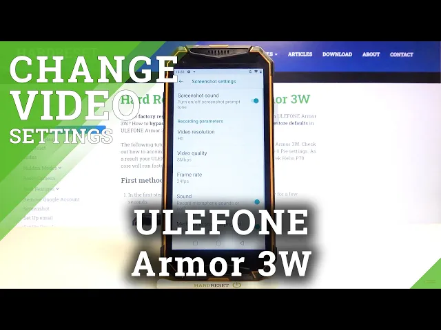 Video thumbnail for How to Manage Screen Recorder Function in Ulefone Armor 3W - Change Video Quality of Screen Recorder