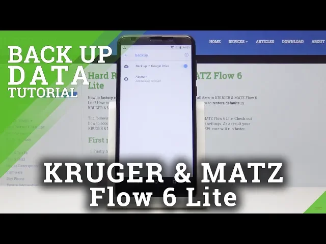 Video thumbnail for How to Use Google Backup on KRUGER & MATZ Flow 6 Lite - Turn On Data Backup