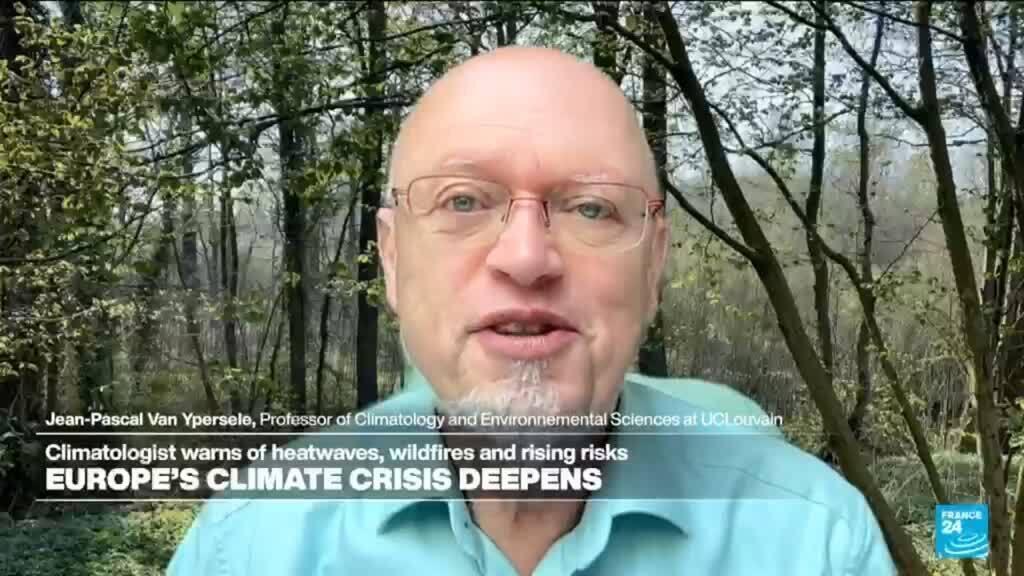 Video thumbnail for Climatologist warms of heatwaves, wildfires and rising risks in Europe