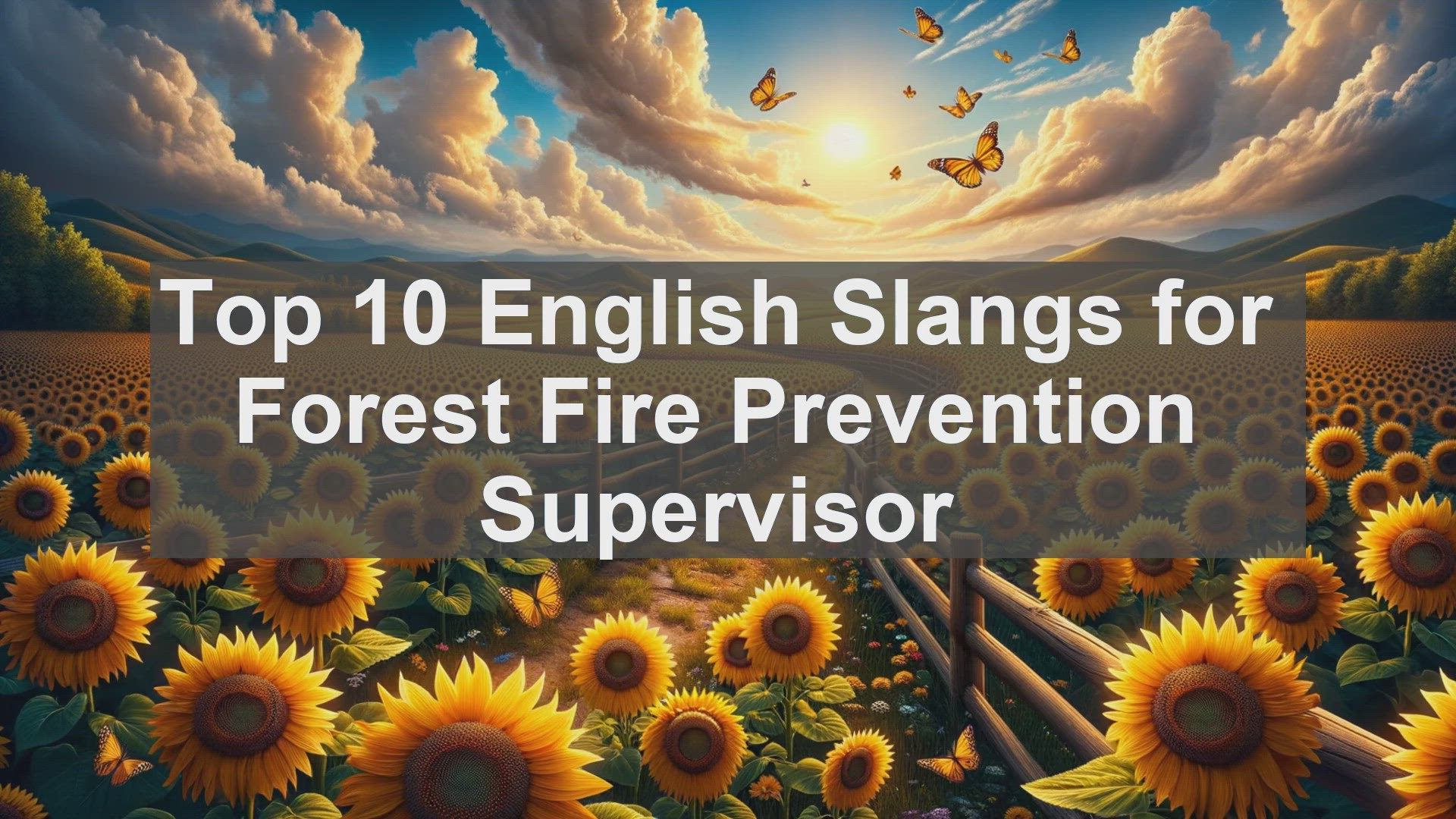 'Video thumbnail for Top 10 English Slangs for Forest Fire Prevention Supervisor'