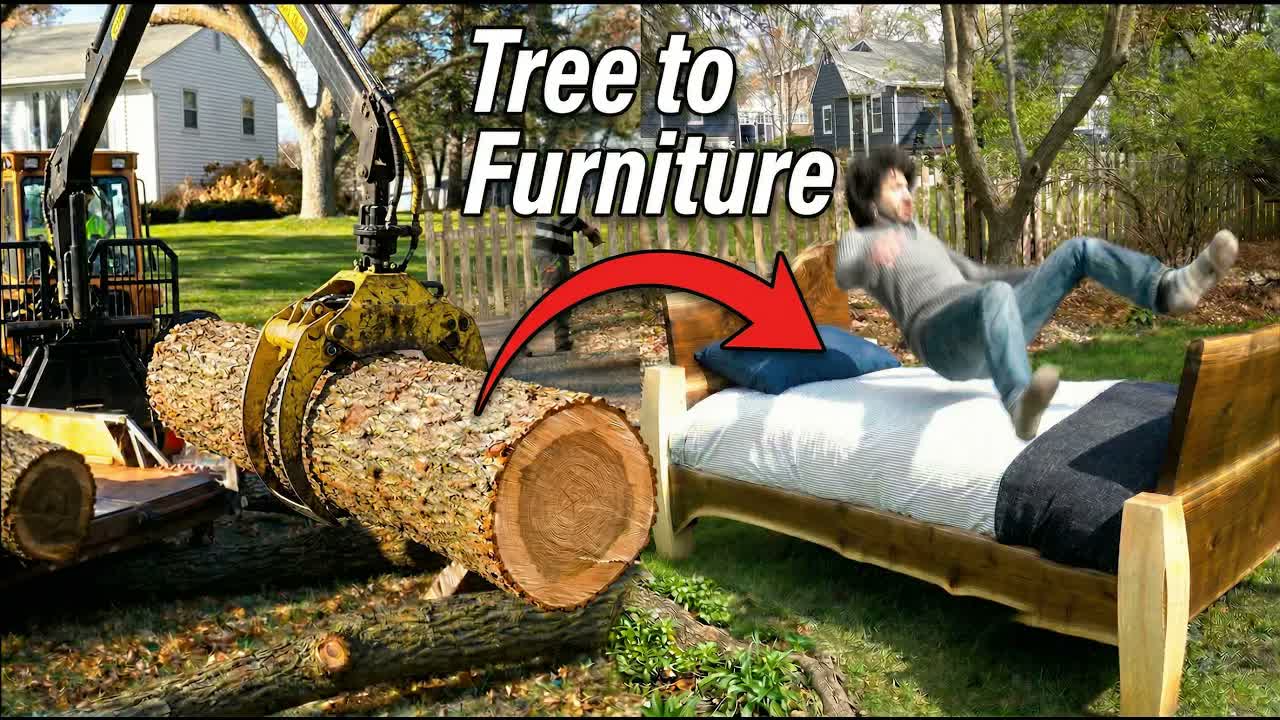 Video thumbnail for Matthew Cremona: Building A Bed From My Son's Favorite Tree To Finish
