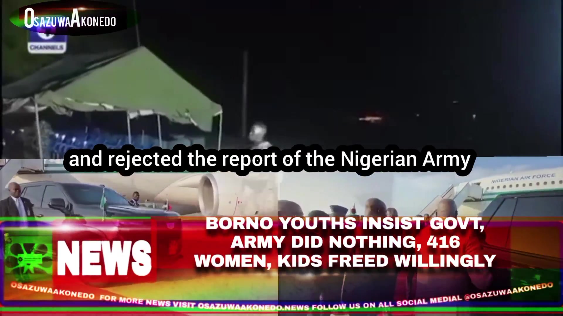 Video thumbnail for Borno Youths Insist Govt, Army Did Nothing, 416 Women, Kids Freed Willingly