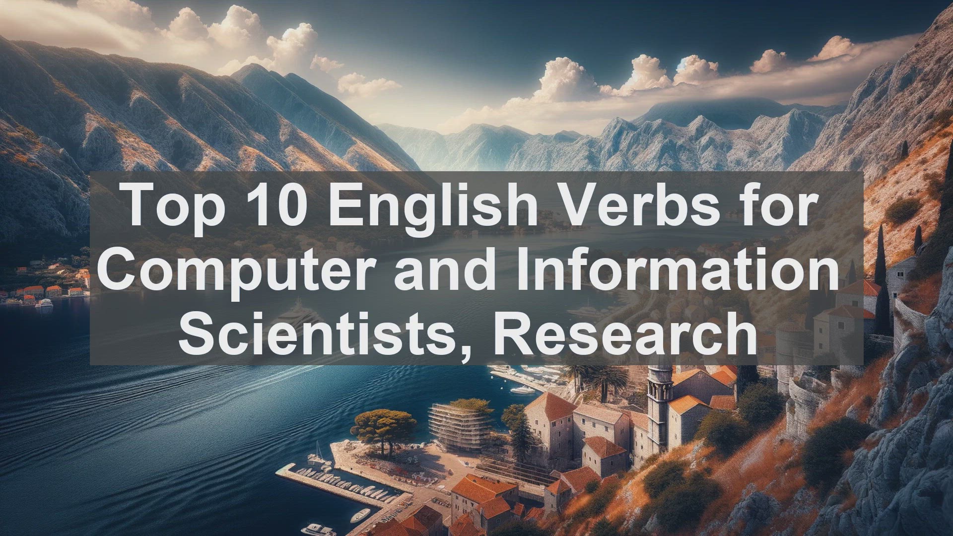 'Video thumbnail for Top 10 English Verbs for Computer and Information Scientists Research'