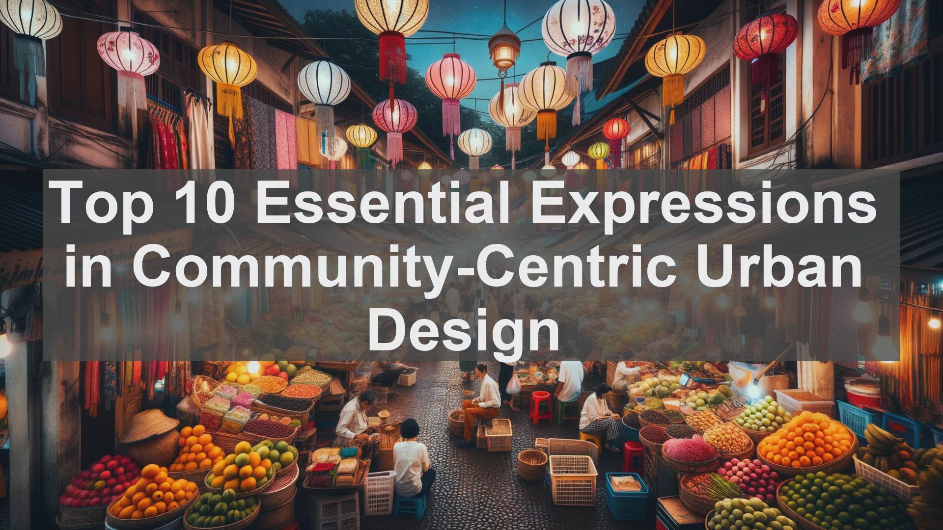 'Video thumbnail for Top 10 Essential Expressions in CommunityCentric Urban Design'