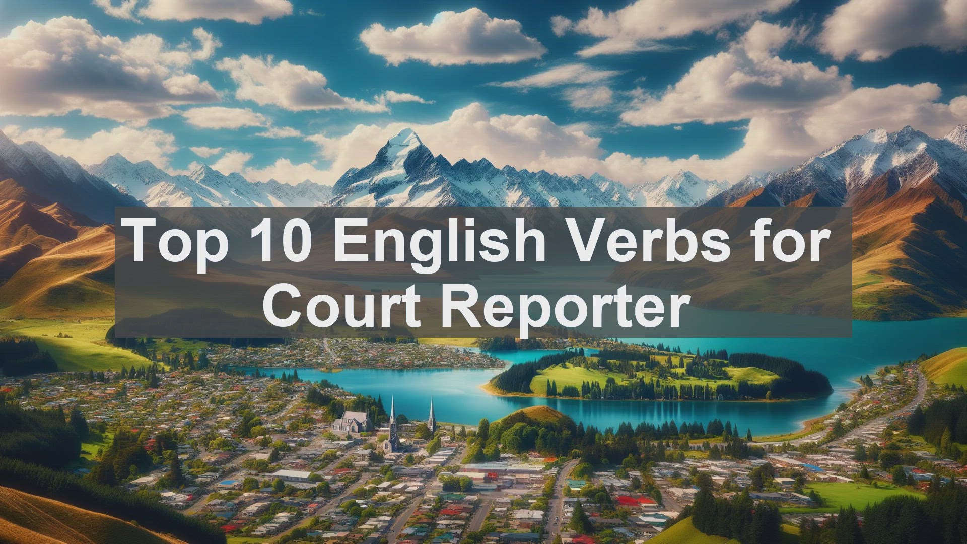 'Video thumbnail for Top 10 English Verbs for Court Reporter'