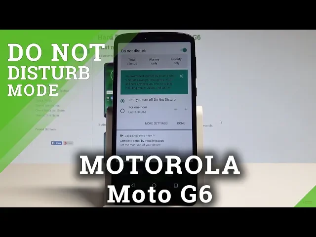 Video thumbnail for How to Enable Do Not Disturb on MOTOROLA Moto G6 - DND Settings  |HardReset.Info