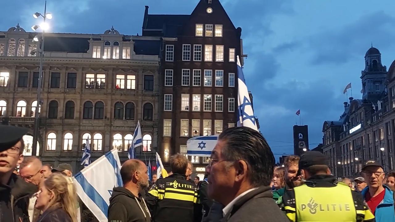 Video thumbnail for Netherlands: Thousands Gather for Stand Up for Israel Rally at Dam Square.