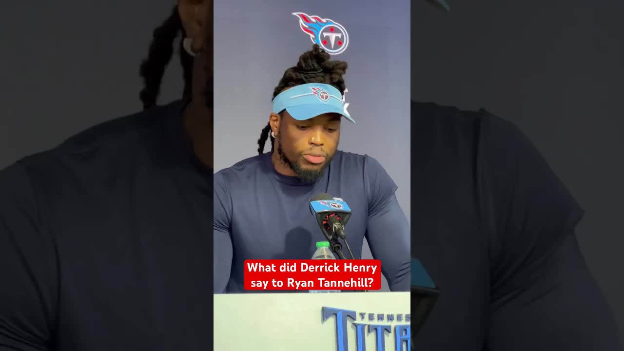 Video thumbnail for Derrick Henry on what he said to Ryan Tannehill when the #Titans made the decision to bench him.