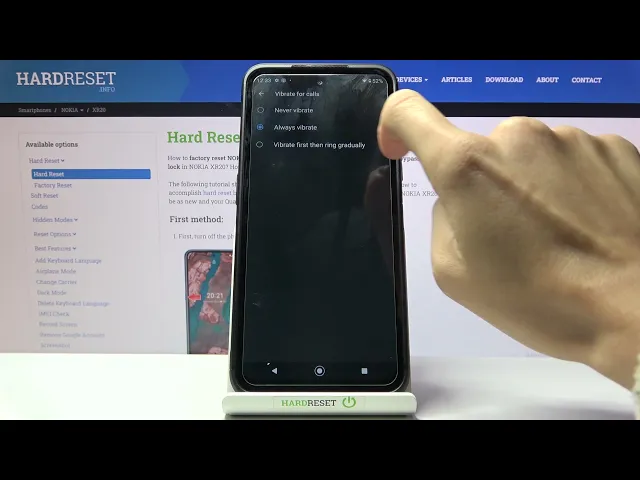 Video thumbnail for How to Manage Vibration for Calls in NOKIA XR20 - Sound Settings