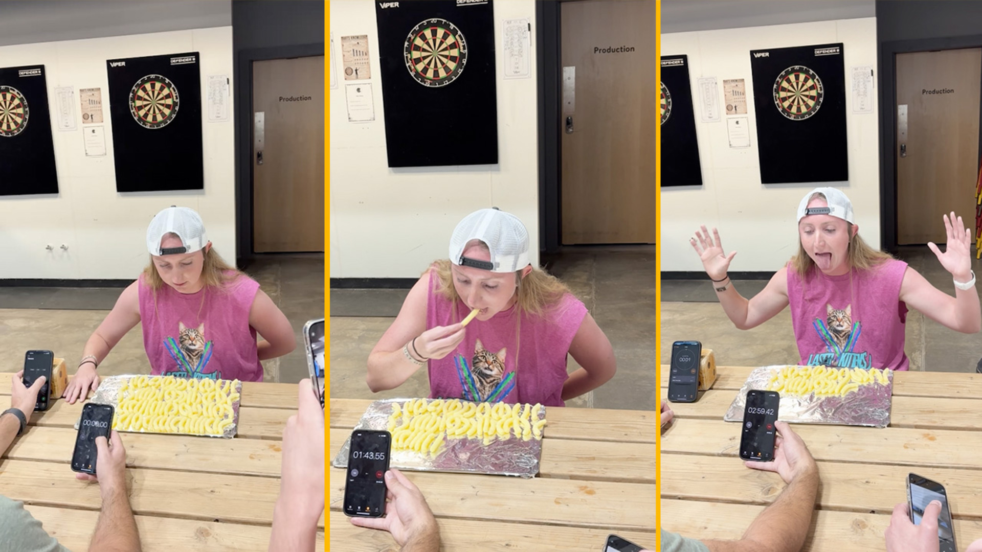 Video thumbnail for Most cheese puffs eaten in three minutes  46 by Grace Frazier